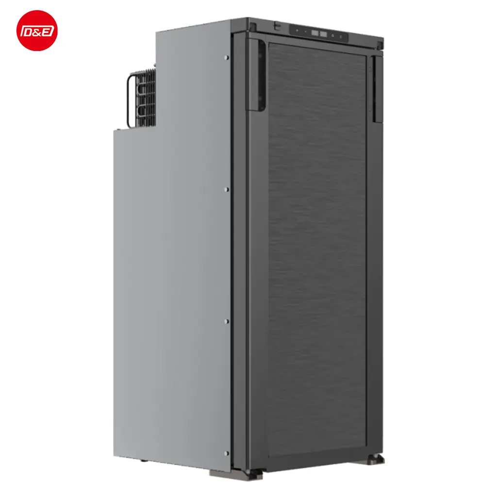 12 24v 캐러밴 RV 캠핑 압축기 냉장고 냉장고 R90 듀얼 존 휴대용 냉동고 작은 냉장고 수직 자동차 냉장고