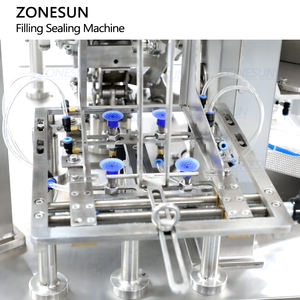 ZONESUN automático de cabezales múltiples rotatorio té alimentos para mascotas cereales bolsa prefabricada bolsa gránulo pesaje máquina de sellado y llenado - Product Image 4