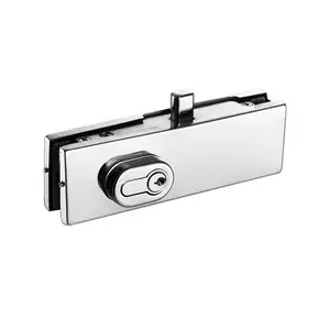 Goedkope Glazen Deur Vloer Gemonteerde Patch Lock Klem Aluminium Roestvrijstalen Commerciële Sleutelsloten Fittingen