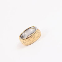 Nouvel Arrivage Bague Anti-Stress Rotative en Forme de Petit Train Métro en Acier Inoxydable Plaqué Or 18K, Bijou de Soulagement du Stress