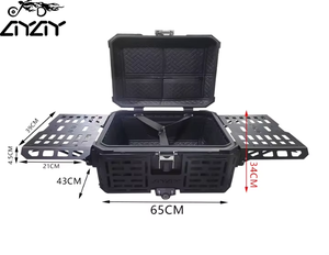65L grande capacité pour <span class=keywords><strong>BMW</strong></span> cadre d'origine boîte supérieure multifonctionnel en alliage d'aluminium blindé étanche coffre arrière pour bagages - Product Image 4