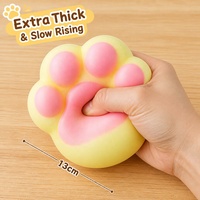 Pain réaliste en forme de patte de chat en PU souple - Jouet anti-stress à remontée ultra-lente