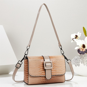 Sac à bandoulière rétro à motif crocodile, petit sac carré, sac à main décontracté pour femme, usage quotidien - Product Image 1