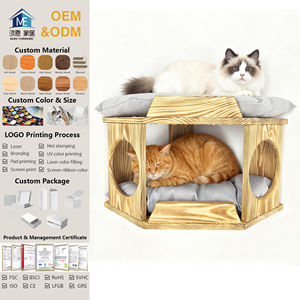 Muebles de Pared para Gatos, Hamaca de Madera Montable en la Pared, Escalones y Estante para tu Amigo Peludo - Product Image 1