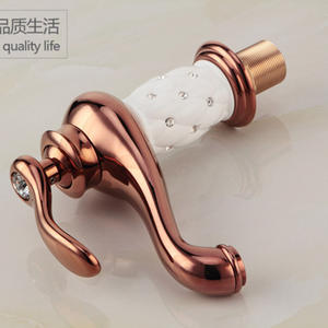 Grifo monomando para lavabo con acabado en cobre, de un solo orificio, montado en el encimera, con válvula de latón. - Product Image 2