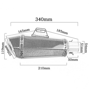 Silenciador de escape de motocicleta retroviseur a <span class=keywords><strong>precio</strong></span> de fábrica completo chappement <span class=keywords><strong>moto</strong></span> para <span class=keywords><strong>Honda</strong></span> zz450 cbr650f con alta calidad - Product Image 6