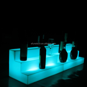 Led Lighted Liquor Bottle Display Shelf 3 Tier Rack Bar Stand with RF Remote Illuminated Lighting Shelves for Home Bar, Party - Product Image 4