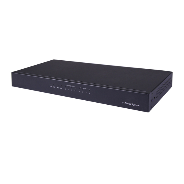 Modular SIP VOIP IP PBX 100 User 30 Concurrent Calls with FXS FXO Ports Stainless Steel 1 Year Warranty for Office Use