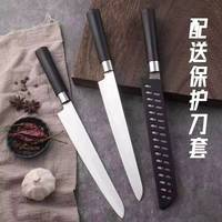 Couteau de chef pour sashimi et saumon, lame en acier 3Cr de 21,5 cm, manche en PP, angle de coupe de 60°, vente en gros