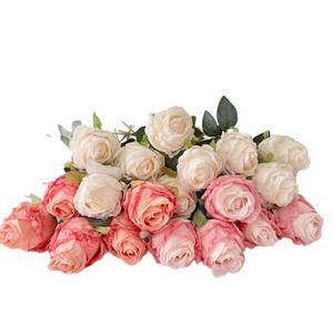 Bouquet de fleurs artificielles Elsa Rose, fleurs en soie jaunes, haute simulation, accessoire de décoration de mariage - Product Image 5