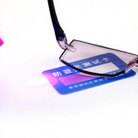 Lunettes de lecture anti-lumière bleue fines, carrées, en métal, sans monture, en polycarbonate