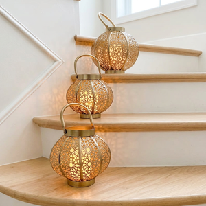 Wholesale Rose <b>Gold</b> Metal Moroccan Style Votive Candle Holder <b>Lantern</b> for Home & Events Decoration - Product Image 6