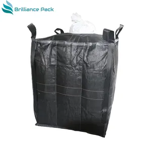 100% virgin pp woven Customized 4 loops FIBC bag/bulk bags for sand feed sack cement factory directly sale