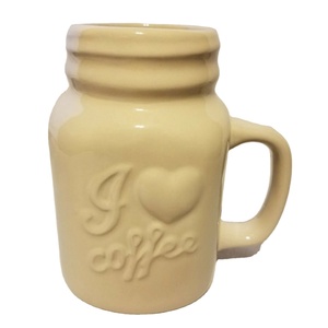 Trang trại phong cách <span class=keywords><strong>Mason</strong></span> <span class=keywords><strong>Jar</strong></span> Mug với xử lý I tình yêu cà phê gốm nổi Cà phê Mug <span class=keywords><strong>Mason</strong></span> <span class=keywords><strong>Jar</strong></span> Mugs - Product Image 1