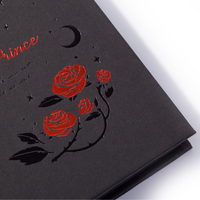 Hersteller Custom Hardcover Schwarzes Papier Cover Schwarz Seite Blank Diary Notebook