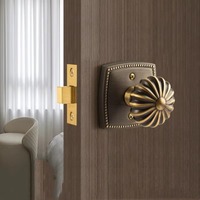 Poignée de porte et de fenêtre en laiton massif PVD style rétro américain, forme citrouille, quincaillerie de luxe pour salle de bain et décoration intérieure
