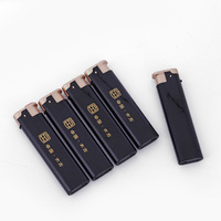 Briquet à cigare en plastique au gaz Butane de couleur mate avec Logo personnalisé, Rechargeable, coupe-vent et coupe-vent