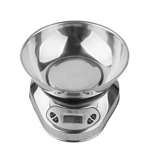 Báscula Digital de Cocina para Alimentos, 10 kg, Pantalla Ovalada, Acero Inoxidable con Tapa SF-EK03 Profesional - Product Image 6