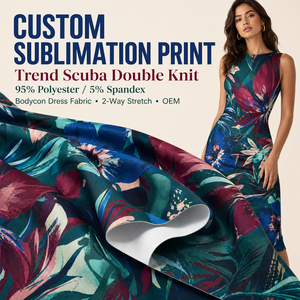 Tessuto Scuba a Maglia di Peso Medio 250-280 GSM con Stampa Sublimatica Personalizzata AOP per Abiti da Tennis e Pickleball da Ragazza - Brand - Product Image 1