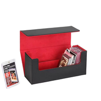 Boîte à fermeture magnétique double couche en cuir PU personnalisé, plateau amovible, blocage RFID, épaisseur 30 mm, porte-cartes multifonctionnel protecteur