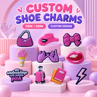 Accessoires de chaussures pour filles, breloques tendance, personnalisables en usine, expédition rapide, imperméables