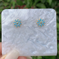 Boucles d'oreilles en cuivre plaqué en or 18 carats avec plusieurs styles et plein de fleurs en zircon Nouveau design pour un usage quotidien