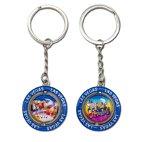 Porte-clés souvenir en métal personnalisé avec logo, Chicago, Illinois, porte-clés souvenir de Chicago