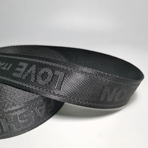 High Quality Custom Eco-friendly 50mm Jacquard Embroidered <strong>Webbing</strong> Strap Tape Recycled Polyester <strong>Nylon</strong> Flat Twill Herringbone - Product Image 5