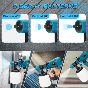 Pistolet à peinture sans fil <span class=keywords><strong>Makita</strong></span> <span class=keywords><strong>18V</strong></span>, pistolet à pulvérisation électrique, buse réglable pour meubles, murs, travaux de peinture DIY - Product Image 2