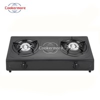 Table de cuisson à gaz 2 brûleurs en acier inoxydable, allumage électronique, fonctionnement facile par batterie/électrique, économe en énergie, pour extérieur et hôtels
