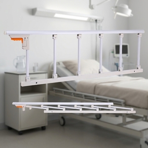 <span class=keywords><strong>Barre</strong></span> <span class=keywords><strong>de</strong></span> protection latérale pliable à dégagement rapide à une main pour <span class=keywords><strong>lit</strong></span> médical manuel - Product Image 1