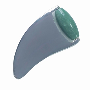 Rouleau facial en alliage de zinc en forme de corne de bélier, aventurine verte - Product Image 4