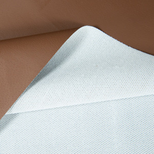 Cuero Sintético Marrón AudiRS de 0.6mm con Reverso de Escamas de Pescado Blancas, Tela de Vinilo para Automóviles, Cuero Artificial de PVC - Product Image 3