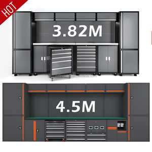 Ensemble d'armoires de <span class=keywords><strong>garage</strong></span> robustes en métal OEM personnalisées de 4m, <span class=keywords><strong>5m</strong></span>, 7m avec 10 tiroirs et établi - Product Image 2