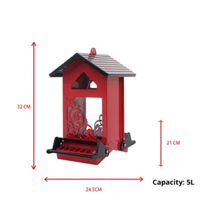 Cross-Biên Giới Mới Ngoài Trời Treo Kim Loại Nhựa Hình Chữ Nhật <span class=keywords><strong>Bird</strong></span> Trung Chuyển Cho Sân Vườn Tất Cả Các Mùa Nguồn Nhà Sản Xuất - Product Image 2