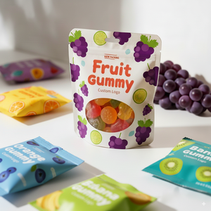 Sac d'emballage octogonal en plastique pour bonbons, sac autoportant scellé, sac à fermeture éclair latérale en aluminium - Product Image 4