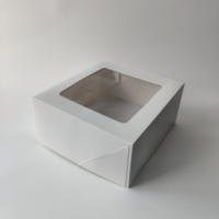 Cajas de Embalaje para Pasteles de Panadería al por Mayor, 12x12x6, de Papel Recubierto con Ventanas, para Uso Alimentario