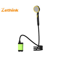 Pompe de douche électrique portable rechargeable avec affichage numérique intelligent, sac étanche en PVC écologique pour camping, escalade, randonnée