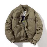 Blouson Bomber Homme Tendance Slim Fit en Polyester avec Fermeture Éclair, Broderie Imprimé Animal, Capuche, Style Baseball Streetwear Automne Hiver – Vente en Gros