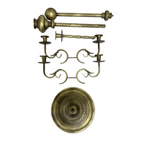 Candélabre de sol vintage américain vieilli à 5 bras, grand chandelier en métal pour bougies coniques, idéal pour centre de table, maison et mariage