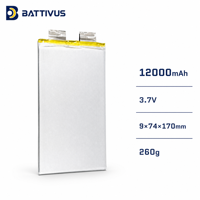 Batterie Li-ion Pouch Cell 12000mAh 3.7V 20C pour robot aspirateur, pack de batteries, fabricant OEM ODM personnalisé