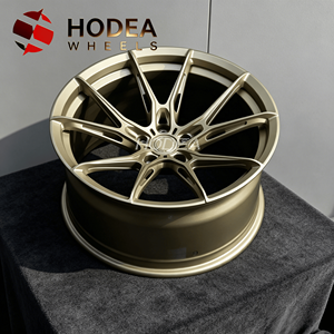 Rines HODEA de 10 radios, bronce mate, forjados, personalizados de 18-22 pulgadas, 5x112, 5x114.3, ET ajustable, de aleación. - Product Image 3