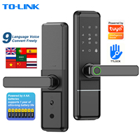 Cerradura Inteligente para Puerta Digital Tuya Wifi, Cerradura Electrónica con Huella Dactilar Ttlock, Cerraduras Inteligentes para Puertas de Madera