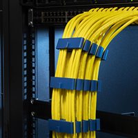 Alat Sisir Kabel Plastik untuk Ruang Server dan Mesin, Kit Pengatur Kabel Jaringan Ethernet 24, 1m