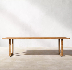 Chaise d'extérieur en bois de teck moderne et luxueuse, ensemble de chaises et table de salle à manger d'extérieur, mobilier de patio d'extérieur - Product Image 2