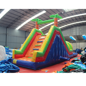 Summer Party Inflatable Tropical slip <b>Slide</b> Water Play <b>Slide</b> Inflatable Popular Inflatable Palm Water <b>Slide</b> with Swimming <b>Pool</b> - Product Image 4
