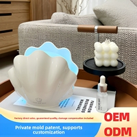 Mini humidificateur portable en forme de coquillage, diffuseur d'arômes USB avec lampe de nuit, brume ultra-silencieuse et abondante pour chambre, bureau, cadeau d'anniversaire
