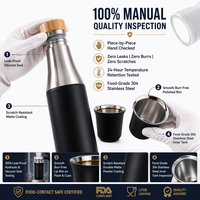 Ensemble de thermos à café 550 ml 100 % manuel avec tasses, service tout-en-un, boîte cadeau, direct usine