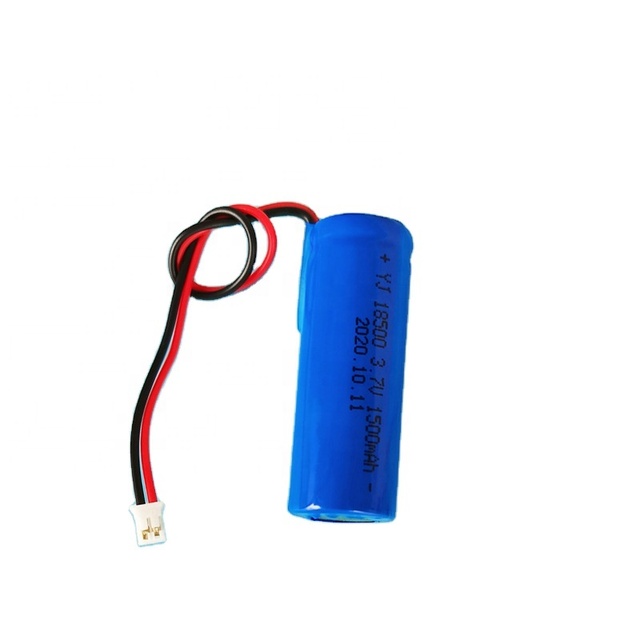 Rechargeable 18500 3.7V 1500mAh Lithium Ion Battery Pack with protection Board Pcb and JST Connector