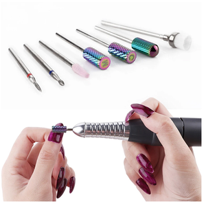 In vendita prezzo a buon mercato 3/32 pollici ceramica carburo lima diamantata Pedicure Manicure cono punte di tungsteno trapano per unghie - Product Image 4